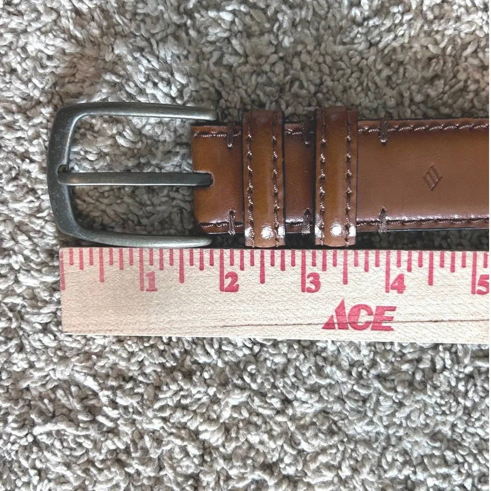 Joseph Abboud Mens Brown Leather Belt Made in Italy Size 32 13014-262